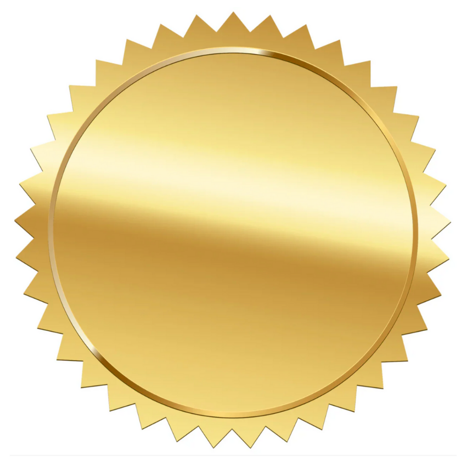 50 autocollants dorés